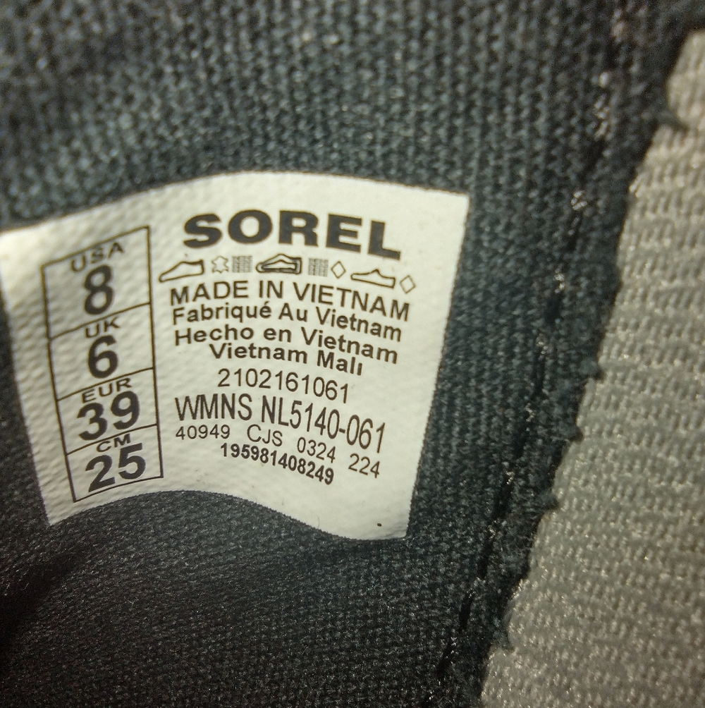 Sorel Gray Ona Ave Suede Waterproof Boots Size 8 - Picture 7 of 11